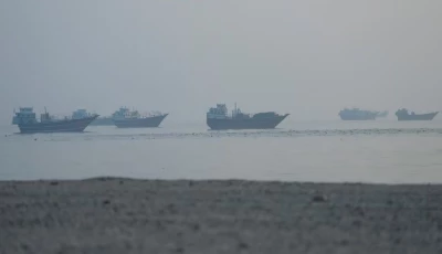vessels in the strait of hormuz as seen from musandam oman june 15 2026 reuters