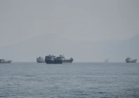vessels near the strait of hormuz as seen from musandam oman august 24 2026 reuters stringer