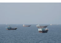 choked artery vessels near the strait of hormuz as seen from musandam oman reuters