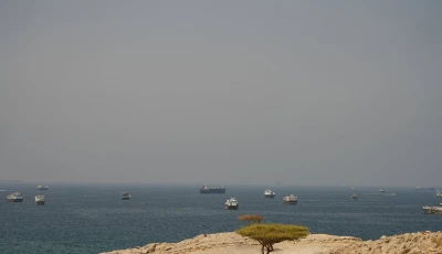 vessels at the strait of hormuz as seen from musandam oman september 6 2026 photo reuters
