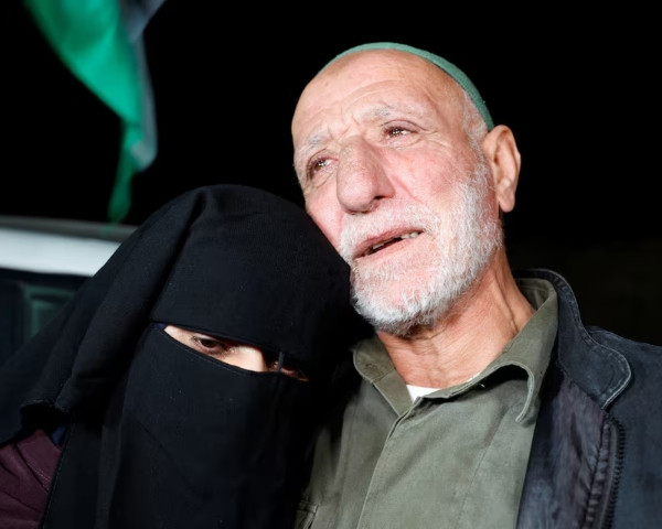 eleased palestinian prisoner fatima amarneh is received by her family amid a hostages prisoners swap deal between hamas and israel near jenin in the israeli occupied west bank november 25 2023 photo reuters file