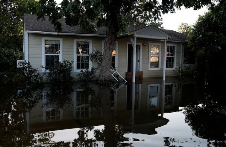 view of a house in the aftermath of hurricane beryl in houston texas us july 8 2024 photo reuters