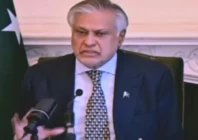 deputy prime minister and foreign minister ishaq dar speaks to journalists in london photo via x deputy prime minister and foreign minister ishaq dar speaks to journalists in london photo via x