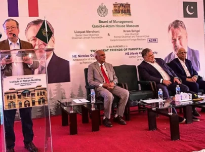 ceremony in karachi honours outgoing french diplomats