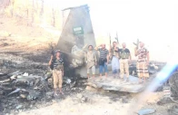 an image of the wreckage of the saudi f 15 fighter jet shot down by houthis on wednesday fars news agency
