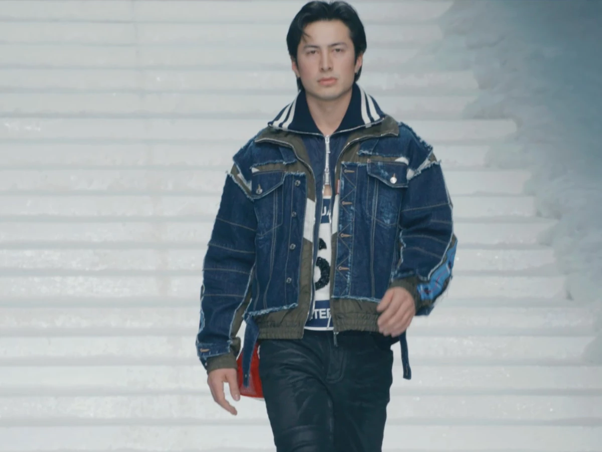 hudson williams makes runway debut at dsquared2 during milan fashion week