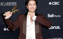 hudson williams celebrates career milestone with girlfriend and parents at canadian screen awards