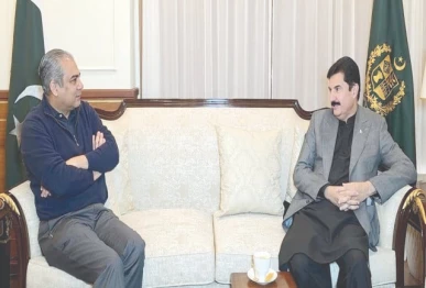 k p governor faisal karim kundi calls on interior minister mohsin naqvi photo express