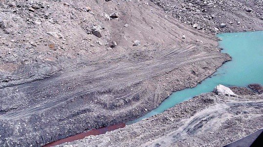 water outflow rises in spillway danger of flooding