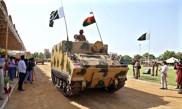 An APC at Garrison Sports Stadium, Hyderabad. PHOTO: APP