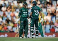 pakistan batters babar azam and saim ayub have made impressive gains in the latest icc men s t20i player rankings photo afp