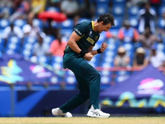 starc last featured in t20is during the 2024 t20 world cup in the caribbean photo icc starc last featured in t20is during the 2024 t20 world cup in the caribbean photo icc
