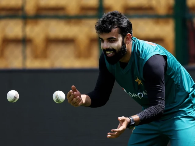 shadab khan has resumed bowling and physical training after recovering from a shoulder injury photo icc shadab khan has resumed bowling and physical training after recovering from a shoulder injury photo icc