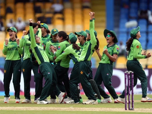 pakistan s bowlers had their tails up from the outset with captain fatima sana leading from the front photo icc pakistan s bowlers had their tails up from the outset with captain fatima sana leading from the front photo icc
