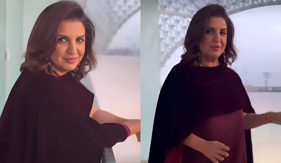 cross border collab farah khan stuns in sania maskatiya at iifa