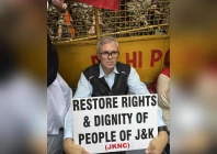 indian illegally occupied jammu and kashmir iiojk chief minister omar abdullah demanding statehood of indian occupied kashmir photo x