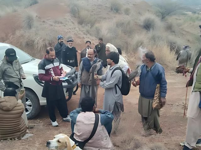 wildlife officials check permits and documentation of locals in the salt range and rawalpindi regions