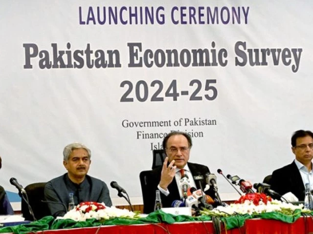 federal minister for finance muhammad aurangzeb briefing media on economic survey 2024 25 at ministry of finance on june 9 2025 photo app federal minister for finance muhammad aurangzeb briefing media on economic survey 2024 25 at ministry of finance on june 9 2025 photo app