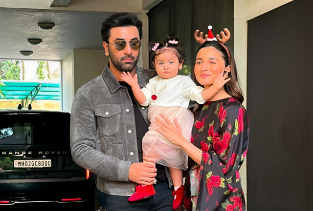 in pictures ranbir kapoor and alia bhatt finally reveal daughter raha s face
