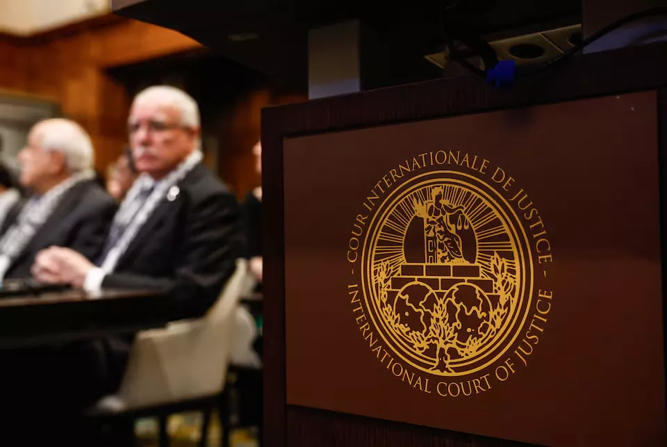 international court of justice icj holds a hearing to allow parties to give their views on the legal consequences of israel s occupation of the palestinian territories before eventually issuing a non binding legal opinion in the hague netherlands february 19 2024 photo reuters