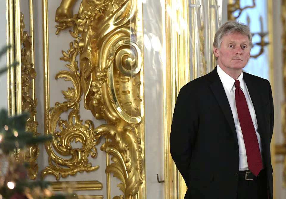 kremlin spokesman dmitry peskov looks on during a visit of cis heads of state to the catherine palace at the tsarskoye selo state museum and reserve in saint petersburg russia december 26 2023 photo reuters file