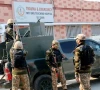 security personnel stand guard outside a hospital where injured police officers are treated after a terrorist attack on a police station in dera ismail khan on february 5 2024 photo reuters