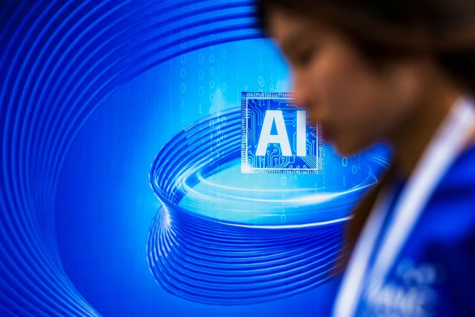 an ai artificial intelligence sign is seen at the world artificial intelligence conference waic in shanghai china july 6 2023 photo reuters file