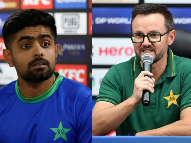 Babar Azam dropped lower down against Namibia for scoring too slowly, says coach Hesson