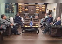pcb chairman mohsin naqvi during meeting with bcb president aminul islam and icc deputy chairman imran khawaja photos pcb