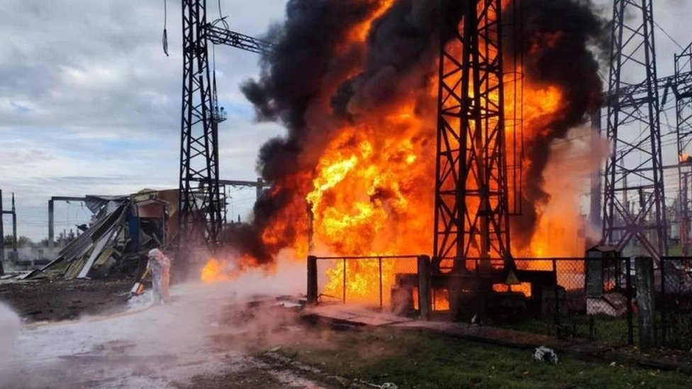 Ukrainian strikes hit Russian oil terminal and mine-linked power facility