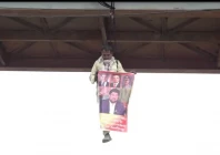 man rescued hanging from bridge with tessori poster