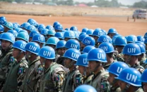 pakistan urges security for blue helmets pakistan urges security for blue helmets