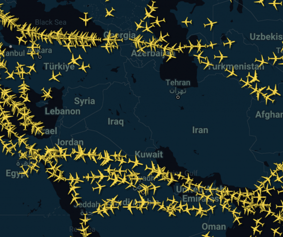 iran shuts airspace following israel attack
