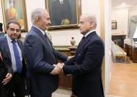 libyan prime minister dr osama saad hamad calls on prime minister shehbaz sharif in islamabad on february 3 2026 photo ptv x