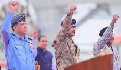 field marshal asim munir centre chief of the air staff air chief marshal zaheer ahmad baber sidhu left and chief of the naval staff admiral naveed ashraf right on may 19 photo ispr