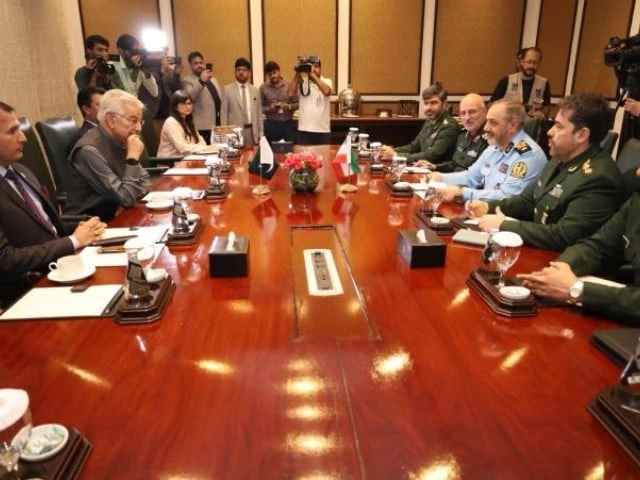 defence minister khawaja asif in meeting with defence minister of iran aziz nasir zadeh on july 3 photo app defence minister khawaja asif in meeting with defence minister of iran aziz nasir zadeh on july 3 photo app
