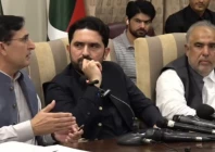 pti leaders address a press conference and respond to reports about imran khan s elevated blood pressure screengrab