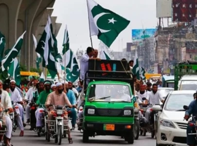 pindi observes i day with unique flag march pindi observes i day with unique flag march
