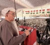 mahmood khan achakzai chairman of pashtunkhwa milli awami party and leader of the opposition addresses a public gathering held in zhob on wednesday mahmood khan achakzai x