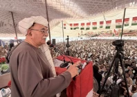 mahmood khan achakzai chairman of pashtunkhwa milli awami party and leader of the opposition addresses a public gathering held in zhob on wednesday mahmood khan achakzai x