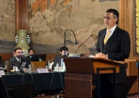attorney general of pakistan mansoor awan addresses the court of arbitration at the hague netherlands permanent court of arbitration