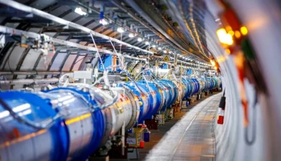 some of the 1232 dipole magnets that bend the path of accelerated protons are pictured in the large hadron collider lhc which will be shut down for four years of renovations valentin flauraud afp