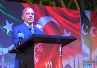 prime minister shehbaz sharif addresses a ceremony marking turkiye s 103rd republic day on thursday government of pakistan x
