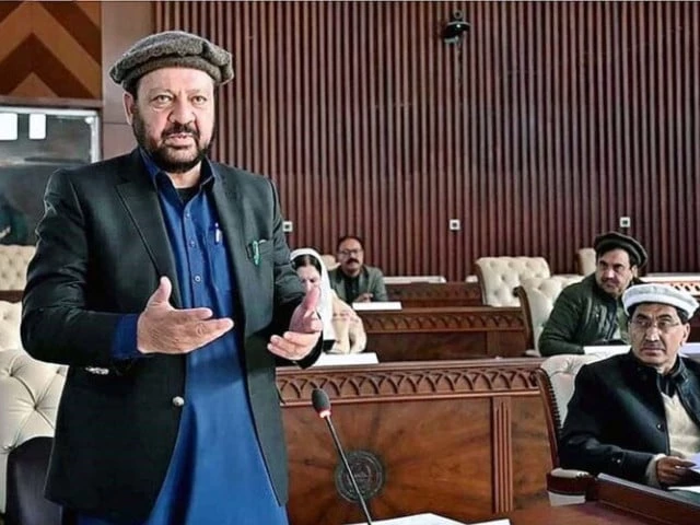 chief minister gilgit baltistan haji gulbar khan addressing during 27th session of g b assembly photo app chief minister gilgit baltistan haji gulbar khan addressing during 27th session of g b assembly photo app