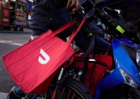 a doordash delivery bag is seen in brooklyn new york city us may 9 2022 reuters