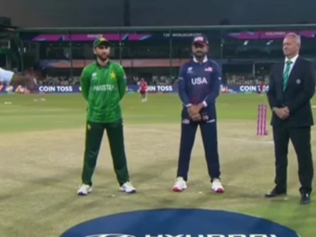 captains at the toss between pakistan and the united states in their t20 world cup match in colombo sri lanka on tuesday screengrab