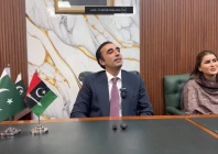 pakistan peoples party ppp chairman bilawal bhutto zardari addresses a press conference at the parliament house in islamabad screengrab