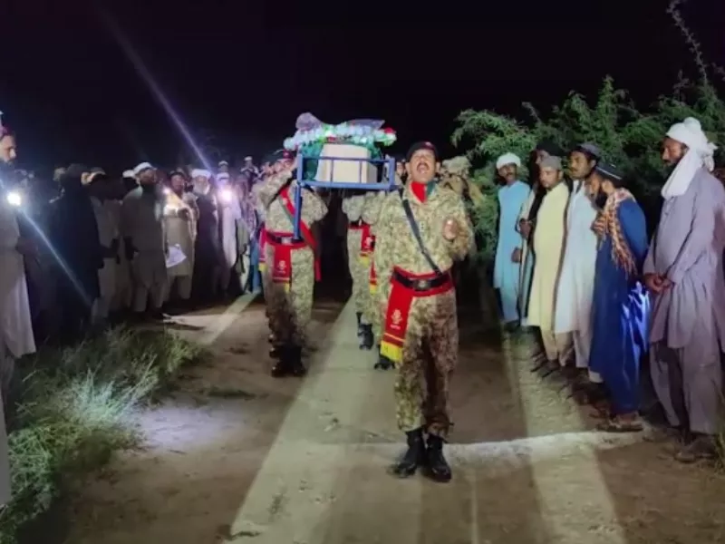 soldiers laid to rest with full military honours screengrab