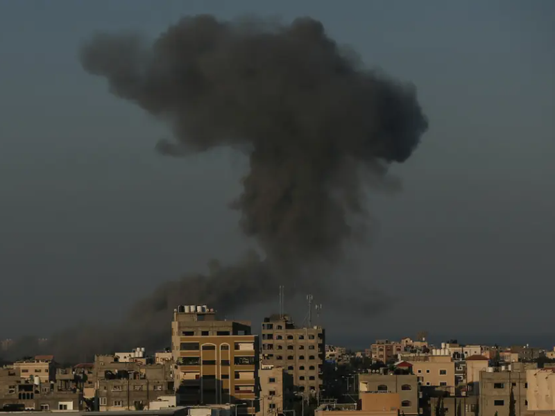 smoke over gaza august 28 2020 photo afp