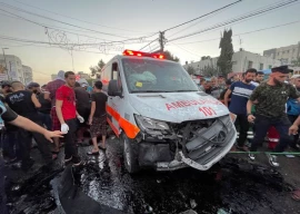 israel strikes ambulance in gaza city many reported killed